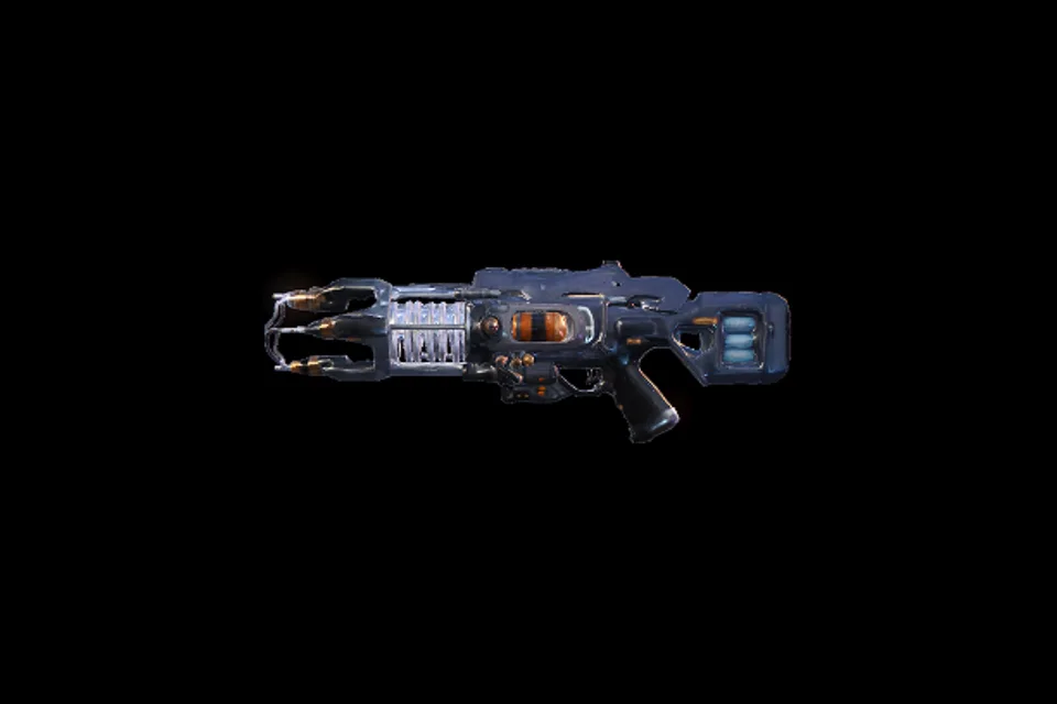 Arc Caster chain-lightning weapon, in-engine render