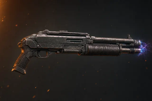 The Breaker-12 pump shotgun with a scarred gunmetal receiver