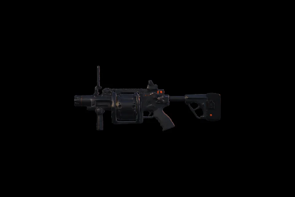 Thumper six-shot grenade launcher, in-engine render