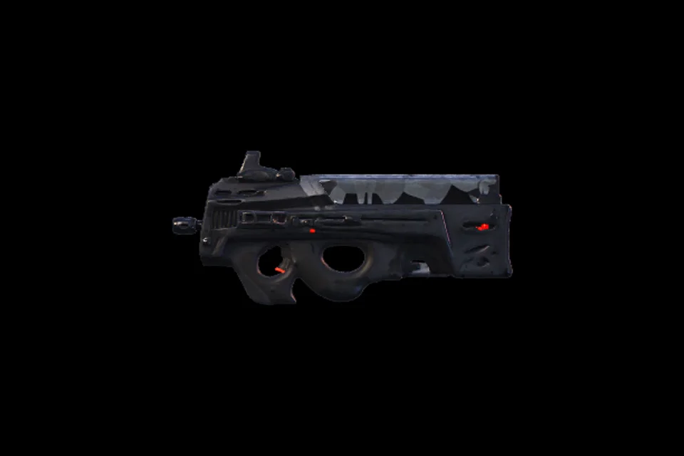 Hive bullpup PDW with a 60-round top magazine, in-engine render